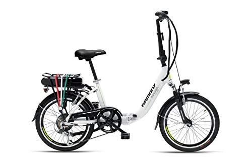 Bici elettriches : Armony Panarea, Bicicletta Elettrica Unisex Adulto, Bianco, 20"