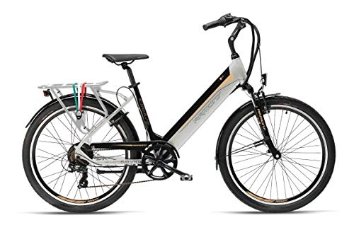 Bici elettriches : Armony Riccione Evo, Bicicletta Elettrica Unisex Adulto, Nero Grigio, 26"