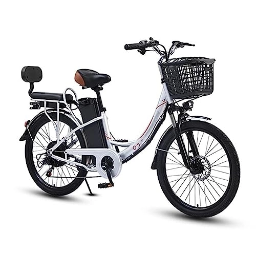 Bici elettriches : Aszxiiuu Triciclo elettrico per adulti, batteria al litio Bicicletta elettrica da 24 pollici, auto a batteria per scooter per il tempo libero anziano a velocità variabile a 7 velocità, C, 25AH