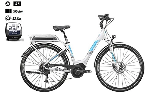 Bici elettriches : ATALA Bici elettrica B-EASY SL 28'' 9-V tg. 45 Active PLUS 400Wh Intuvia 2018 bianco (City Bike Elettriche)