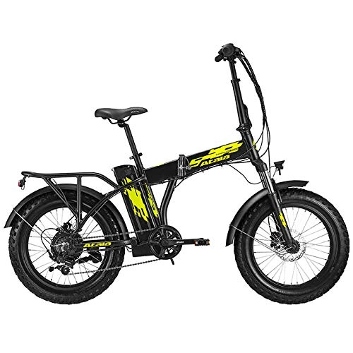 Bici elettriches : Atala Extrafolding 7v 20" Bici Pieghevole Elettrica Taglia 43, Black / Neon Yellow Matt
