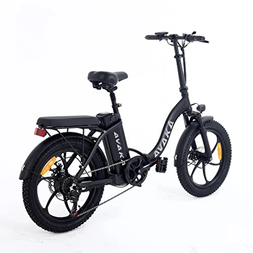 Bici elettriches : AVAKA BZ20 250W Fat Tire Bicicletta Elettrica Pieghevole, 20 Pollici, con Batteria Rimovibile da 36 V / 15 Ah, 25 km / h Carico 120 kg, Ricezione Entro 3-7 Giorni