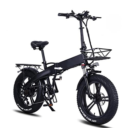 Bici elettriches : AWJ Bici elettrica Pieghevole Bici elettrica Pieghevole per Adulti 20 Pollici 4.0 Fat Tires Bici elettrica 750W Bicicletta elettrica Pieghevole elettrica E Bike