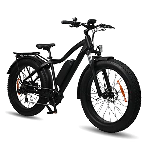 Bici elettriches : AWJ Bici elettriche per Adulti Bici elettrica per Adulti 26 Pollici Full Terrain Fat Tire 750W Bicicletta elettrica da Neve 48V Batteria agli ioni di Litio Ebike per Uomo