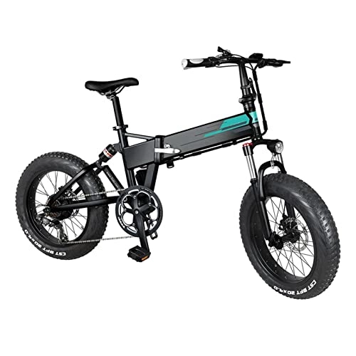 Bici elettriches : AWJ Bici elettriche per Adulti Bicicletta elettrica Pieghevole per Adulti 500W 27 mph Mountain Bike elettrica Full Suspension Pieghevole 20x4.0 Pollici Fat Tire Ebike