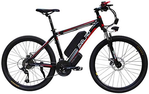 Bici elettriches : Bici, 1000 W Mountain Mountain Bike per Adulti, 27 velocità Gear E-Bike con Batteria al Litio 48 V 15Ah - Professional Offroad Fruzzo Bicicletta per Uomo e Donna (Colore: Rosso) (Color : Black)
