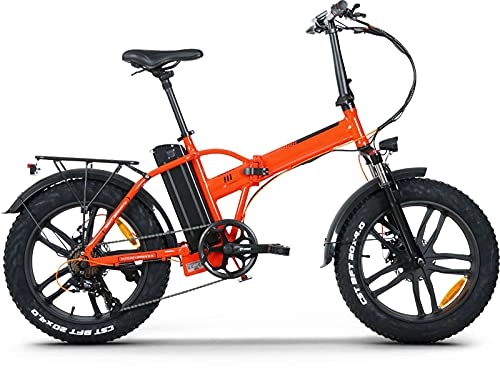 Bici elettriches : Bici Bicicletta Elettrica E-bike Pieghevole RKS Urban Bike RSIII-Pro 250W 36V Batteria Litio (Samsung) Shimano (Arancione)