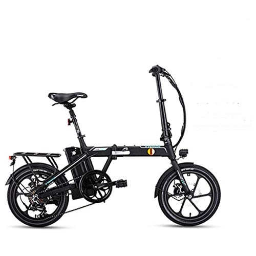 Bici elettriches : Bici da 16 pollici in lega di alluminio in lega di alluminio Bike elettrica Bike elettrica 36V Bike batteria al litio, Verde