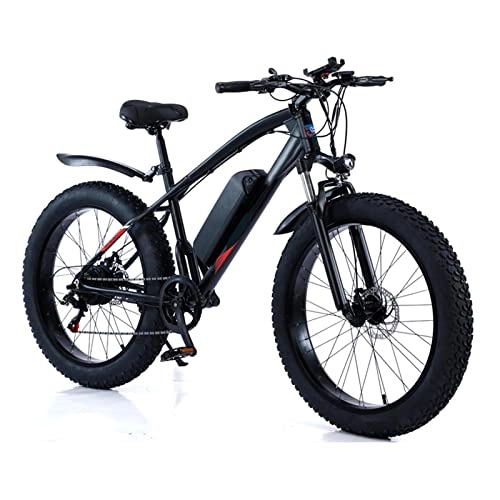 Bici elettriches : Bici da Uomo Mountain Bike for Adulti 26 * 4, 0 Pollici Pneumatico a Grasso Bicicletta elettrica 48W 12.5Ah Mountain Mountain Bike elettrica (Colore : 750W, Number of speeds : 21)