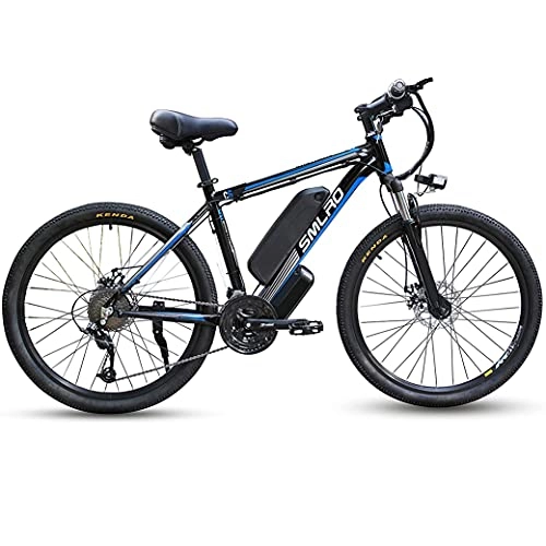 Bici elettriches : Bici Elettrica 1000W, 26" Mountain Bike Elettrica con Batteria Rimovibile 48V / 13AH, Fat Bike Elettrica Cambio Shimano 21 velocità, Fino a 45km / h(EU Warehouse), blue