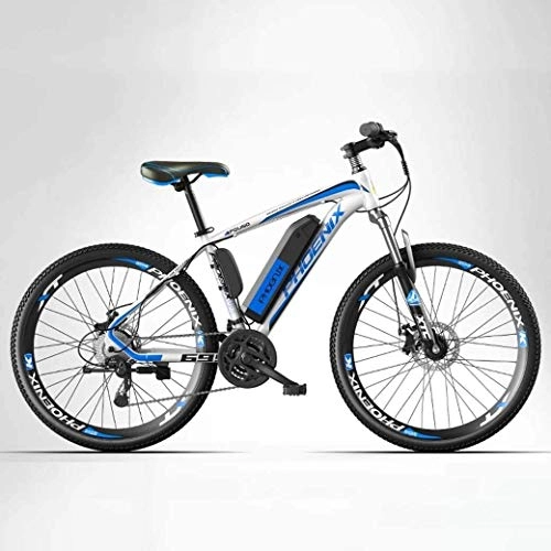 Bici elettriches : Bici elettrica, 26" Mountain Bike for adulti, All Terrain Biciclette 27 velocit, 50 chilometri di distanza in miglia Pure batteria rimovibile agli ioni di litio, smart Montagna-bici for adulti