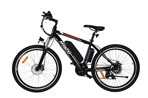 Bici elettriches : Bici Elettrica 26" MYATU, Bicicletta Elettrica con Batteria Rimovibile 36V 12, 5Ah, Cambio Shimano a 21 Velocità, Display LCD, Ebike per Adulti Unisex