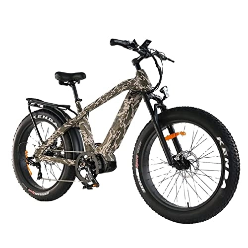 Bici elettriches : Bici elettrica for Adulti 75 0W E- Bike 26 '' Fat Tire Bicicletta della Montagna di 48V11.6Ah Rimovibile Batteria al Litio Ebike