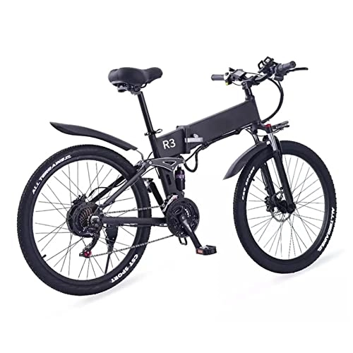 Bici elettriches : Bici elettrica Pieghevole 750 W, Batteria elettrica Rimovibile da 12, 8 Ah da 48 V, 21 velocità, Pneumatico da 26 Pollici Bici elettriche Pieghevoli per Adulti, Bici elettriche per Donne
