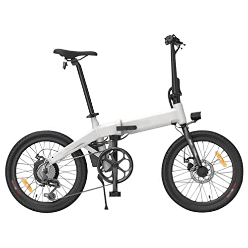 Bici elettriches : Bici elettrica pieghevole per adulti 250W motore 20" pneumatico EBike 16mp / h 36V rimovibile 10Ah batteria leggera bicicletta elettrica (colore: bianco)