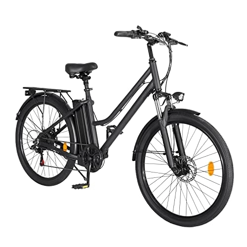 Bici elettriches : Bicicletta Elettrica 26'' Con Batteria Estraibile 36v 10ah, Velocità Massima 25 Km / H Fino A 35-90 Km, Shimano 7 Velocità, Pedalata Assistita