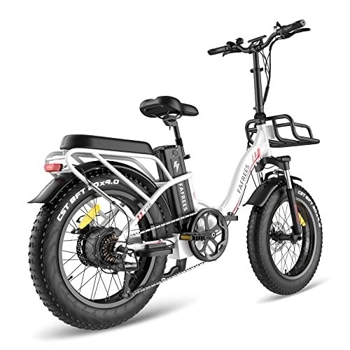 Bici elettriches : Bicicletta Elettrica, Bici Elettrica Pieghevole con Batteria da 48V / 22.5Ah, Motore Super Power, Portata Massima 120 KM, Pneumatico Largo 4, 0 '', Deragliatore Shimano-7, Ebike-F20 MAX