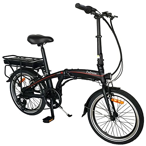 Bici elettriches : Bicicletta elettrica da 20 pollici da pieghevole pendolarismo Festnjght da 250 W con batteria da 10 Ah, portata 50-55 km