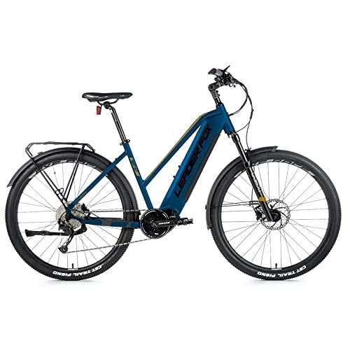 Bici elettriches : Bicicletta elettrica da 29 pollici E Bike Leader Fox Bend Lady MTB 720 Wh 95 Nm Blu