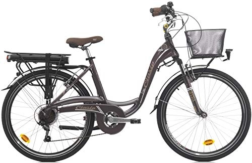 Bici elettriches : Bicicletta elettrica da donna, 26 pollici, Cinzia Sfera, Donna, marrone