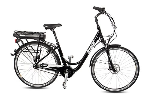 Bici elettriches : bicicletta elettrica Gregster femminile con ombelico 7 velocità circuito e motore centrale, da 28 pollici, il nero