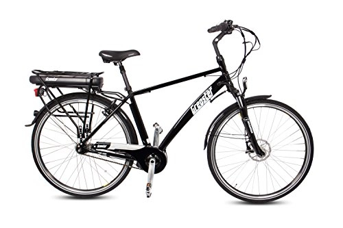 Bici elettriches : bicicletta elettrica Gregster maschile con ombelico 7 velocità circuito e motore centrale, da 28 pollici, il nero