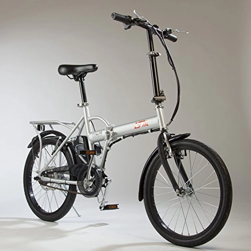 Bici elettriches : Bicicletta Elettrica IFM Grigia Pieghevole Batteria Litio