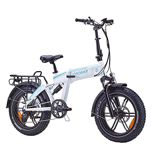 Bici elettriches : Bicicletta elettrica JOBO Bicicletta pieghevole Ebike, bici elettrica 26" con batteria al litio 48V 11, 6Ah 500W e Shimano 7 velocità 25 km / h full speed range 70 km, fari a led