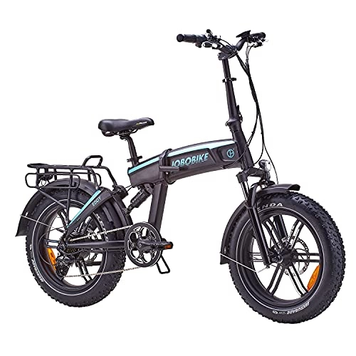 Bici elettriches : Bicicletta elettrica JOBO nera Bicicletta pieghevole Ebike, bici elettrica 26" con batteria al litio 48V 11, 6Ah 500W e Shimano 7 velocità 25 km / h full speed range 70 km, fari a led