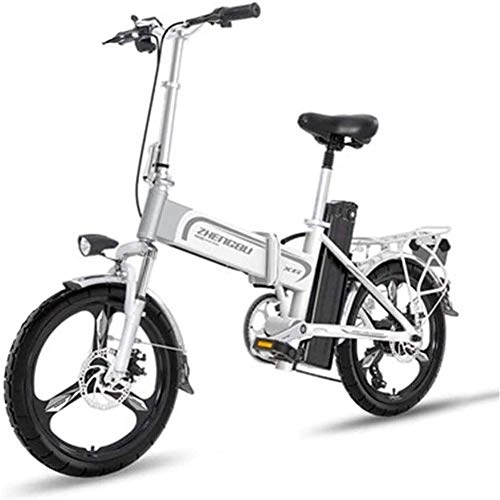 Bici elettriches : Bicicletta elettrica LOPP Ebike, bici elettrica leggera da 16 pollici ruote con pedali, Ebike portatile 400W in alluminio assistito elettricamente, velocità massima fino a 25 m