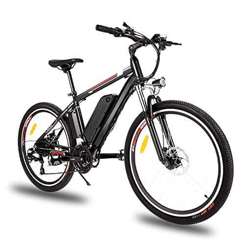 Bici elettriches : Bicicletta Elettrica Mountain Bike 26" 250W Bicicletta elettrica con batteria al litio rimovibile da 36 V 12, 5 Ah, Cambio a 21 velocità, 15, 6 mph, Ricarica Chilometraggio Fino a 25 Miglia (IT Stock)
