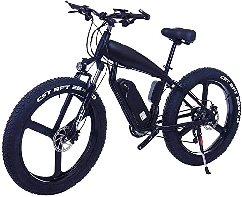 Bici elettriches : Bicicletta elettrica per Adulti - E-Bike da Montagna da 26 Pollici, 48V 10Ah, con Batteria al Litio di Grande capacità - 3 modalità di Guida Freno a Disco (Colore: 10Ah, Dimensioni: Nero-B)