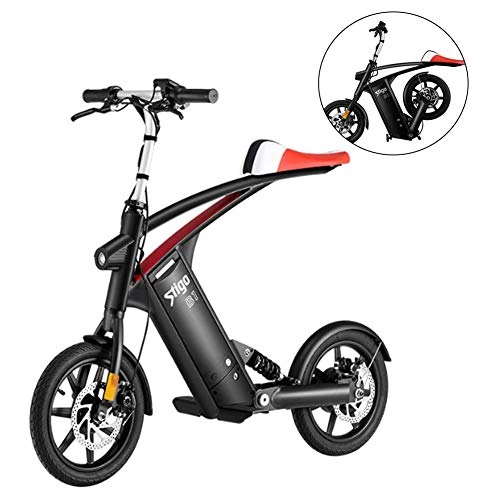 Bici elettriches : Bicicletta elettrica pieghevole, 14 pollici, velocità variabile, freno a disco per adulti, ultraleggera, portatile, per uomini e adulti