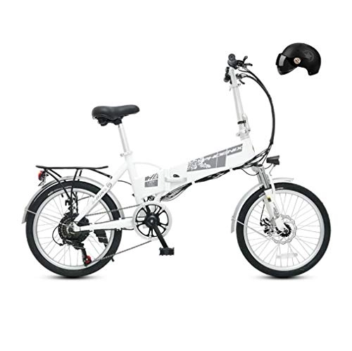 Bici elettriches : Bicicletta elettrica pieghevole bici leggera 7 velocità mobilità artefatto unisex bici da donna piccola mini batteria al litio bici bici ibride 48V10.4AH scooter portatile servoassistito telaio