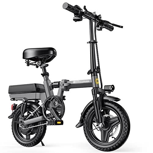 Bici elettriches : Bicicletta elettrica Pieghevole, con Batteria al Litio, Telaio in Lega di Alluminio e Motore ad Alta velocità - Mini Bici elettrica per Adolescenti Adulti, Shock Multiplo (25A (125km))