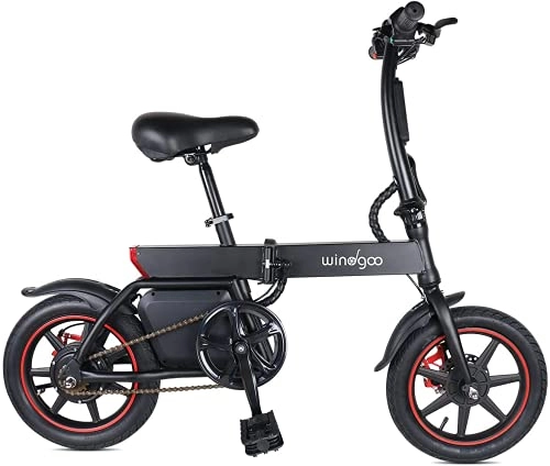 Bici elettriches : Bicicletta elettrica pieghevole, fino a 25 km / h, velocità regolabile Urban Bike, autonomia 20 km, batteria 36 V / 6, 0 Ah, 350 W, per adulti, E-bike, colore: nero