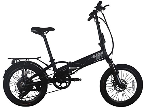 Bici elettriches : Bicicletta elettrica pieghevole MECER batteria 36V con freni a disco