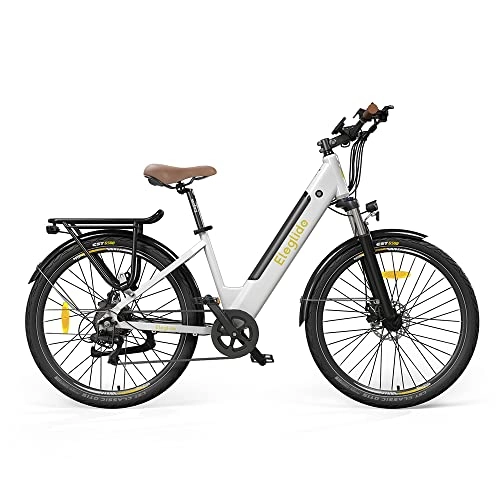 Bici elettriches : Bicicletta elettricha, Eleglide T1 Step-Thru e Bike, 27, 5" bici elettrica con 12.5Ah rimovibile Li-Ion Battery, display LCD, Shimano 7 velocità, bici trekking elettrica per adolescenti e adulti