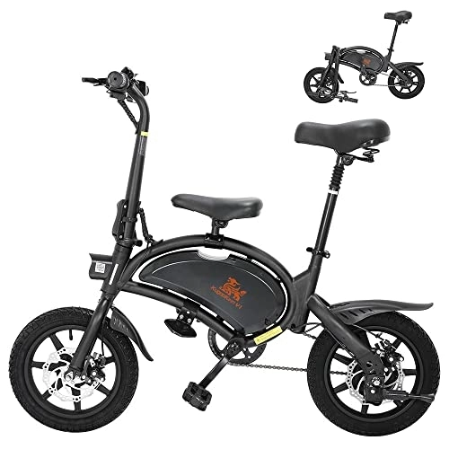 Bici elettriches : Bicicletta pieghevole KUGOO V1, bicicletta elettrica adulti, 48V 7.5AH elettrica bici, 14 '' Pneumatici, Controllo App, Freno e Faro Sicuri