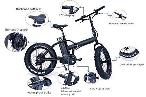 Bici elettriches : Bike Mobile - Fat 20 Pieghevole 250w - 48v Nuova Bonus Bici