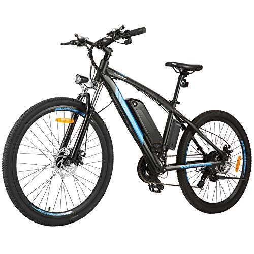 Bici elettriches : BIKFUN Bicicletta Elettrica 27, 5 " , MTB con Batteria al Litio 10 Ah Motore 250 W Shimano 21 Velocità