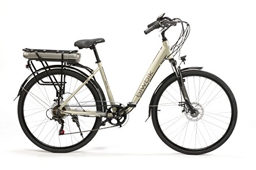 Bici elettriches : BIWBIK Bici ELETTRICA MOD. Malmo Batteria 37V13AH (Champagne)