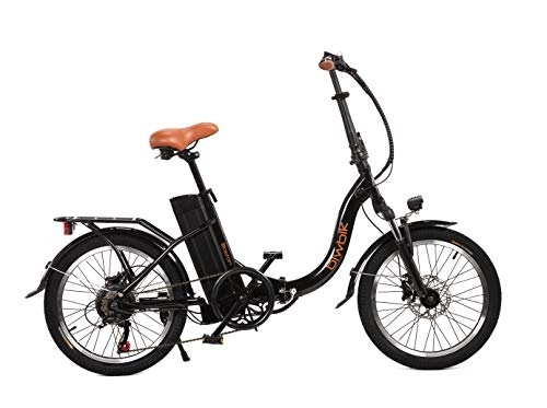 Bici elettriches : BIWBIK - Bicicletta elettrica Boston (Nero, 12 Ah)