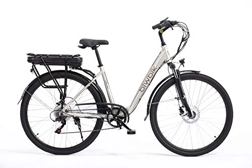 Bici elettriches : BIWBIK Malmo HD, Bicicletta ELETTRICA Unisex-Adulto, Champagne, Standard