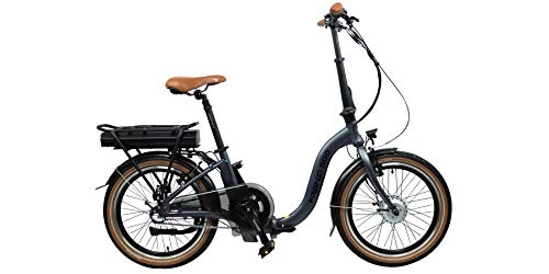 Bici elettriches : Blaupunkt FALT-E-Bike Franzi 500 Unisex-Adulti, Titanium Opaco, 51 cm