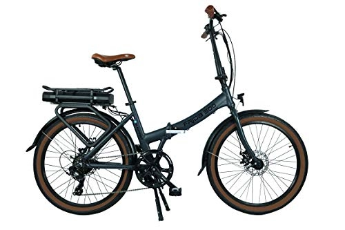 Bici elettriches : Blaupunkt Frida 500 | Falt-E-Bike, Designbike, Klapprad, Bicicletta elettrica Pieghevole Unisex-Adulti, Grigio Lava Opaco, 24 inches