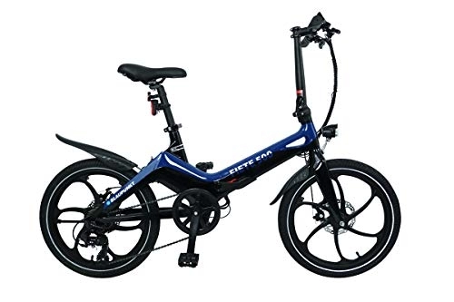 Bici elettriches : Blaupunkt, laupunkt Fiete 500 elettrica, design bici, bicicletta pieghevole Unisex-Adulti, Blu Cosmos e nero, 51 cm