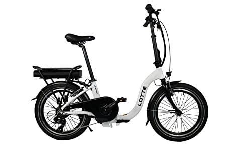 Bici elettriches : Blaupunkt Lotte 20" - Bicicletta elettrica pieghevole, colore: bianco lucido