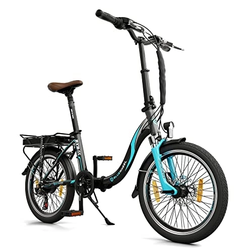 Bici elettriches : Bluewheel - BXB55 Bici Elettrica Pieghevole, 20 Pollici Bici Pieghevole Adulto, Bicicletta Elettrica con LCD, Motore 250W, Qualità Tedesca, 25 km / h, Fino a 150 km di Carica, Nero