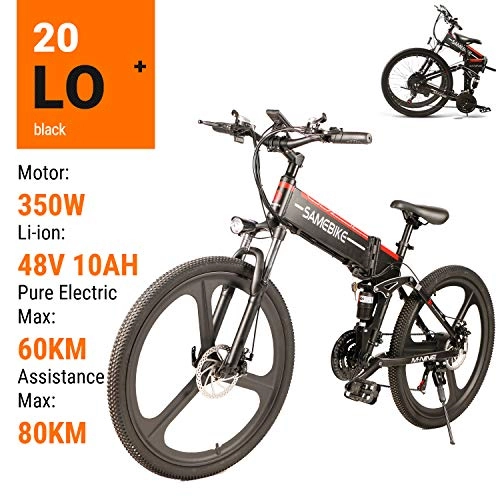 Bici elettriches : canoy Mountain Bike, Bici elettriche Pieghevoli, 26" Pieghevole Ebikes 48V 350W 10Ah Mountain Ebike